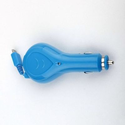 Yaylı Kablo ile Yüksek Verimli Çekilebilir Mikro LG USB Araç Şarj Cihazı