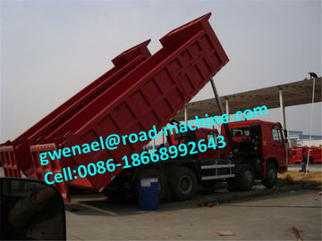 HOWO 8x4 Ağır Damperli Kamyon 50ton Damperli kamyon 10 tekerlek kum damperli kamyon HYVA Hidrolik kaldırma sistemi